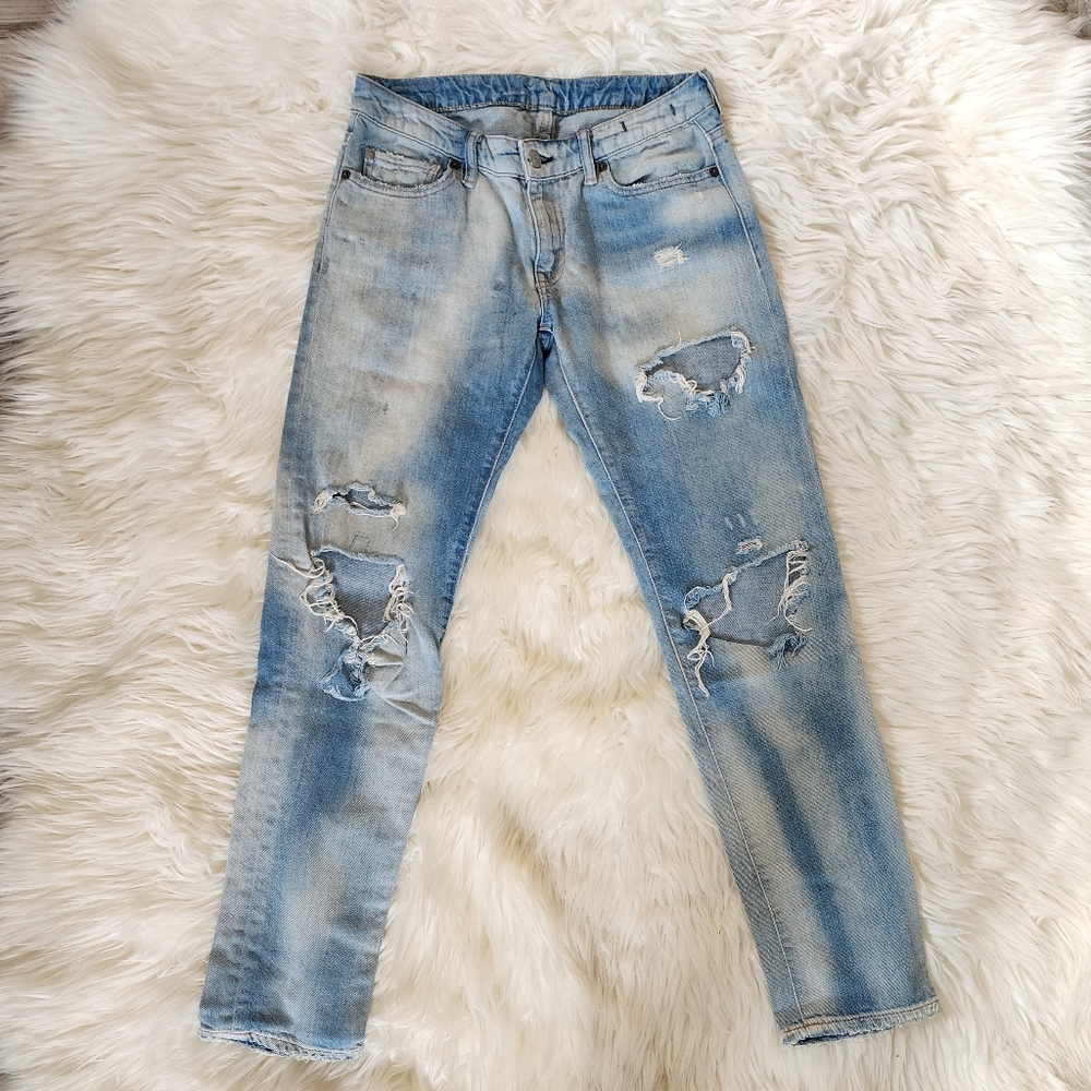 Ralph Lauren RL Skinny Boyfriend Jeans Distressed